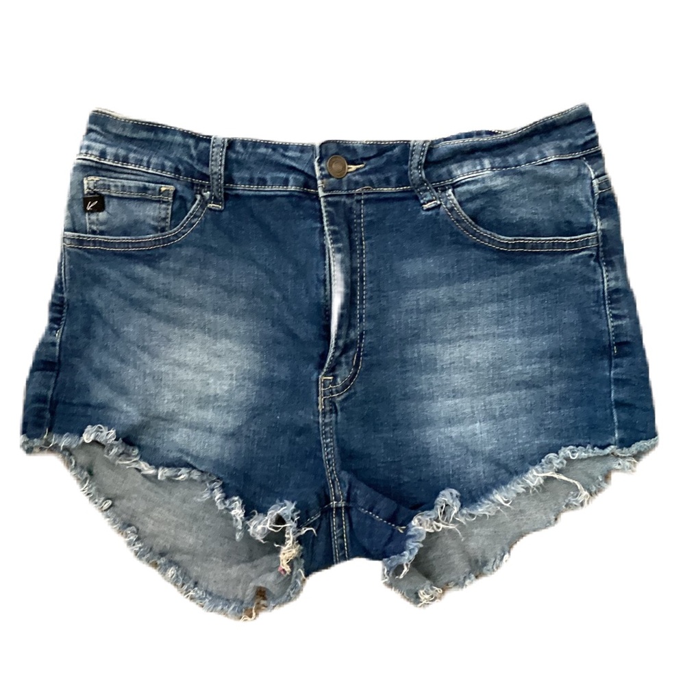 Kan Can distressed jean shorts. 11